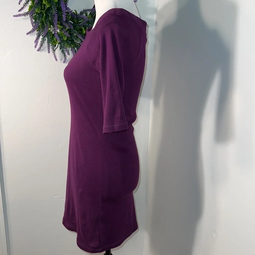 Belle du Jour, L ,short sleeve, midi scoop neck,t-shirt dress‎ 100% cotton - Picture 3 of 5